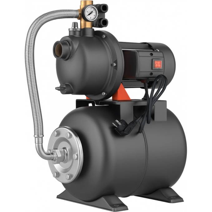 Насосная станция LEO EKJ-1002PA5 (P2-900Вт, Vmax-75л/мин, Hmax-45м)+сухой ход L17461